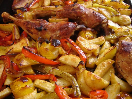 Pui la cuptor cu legume