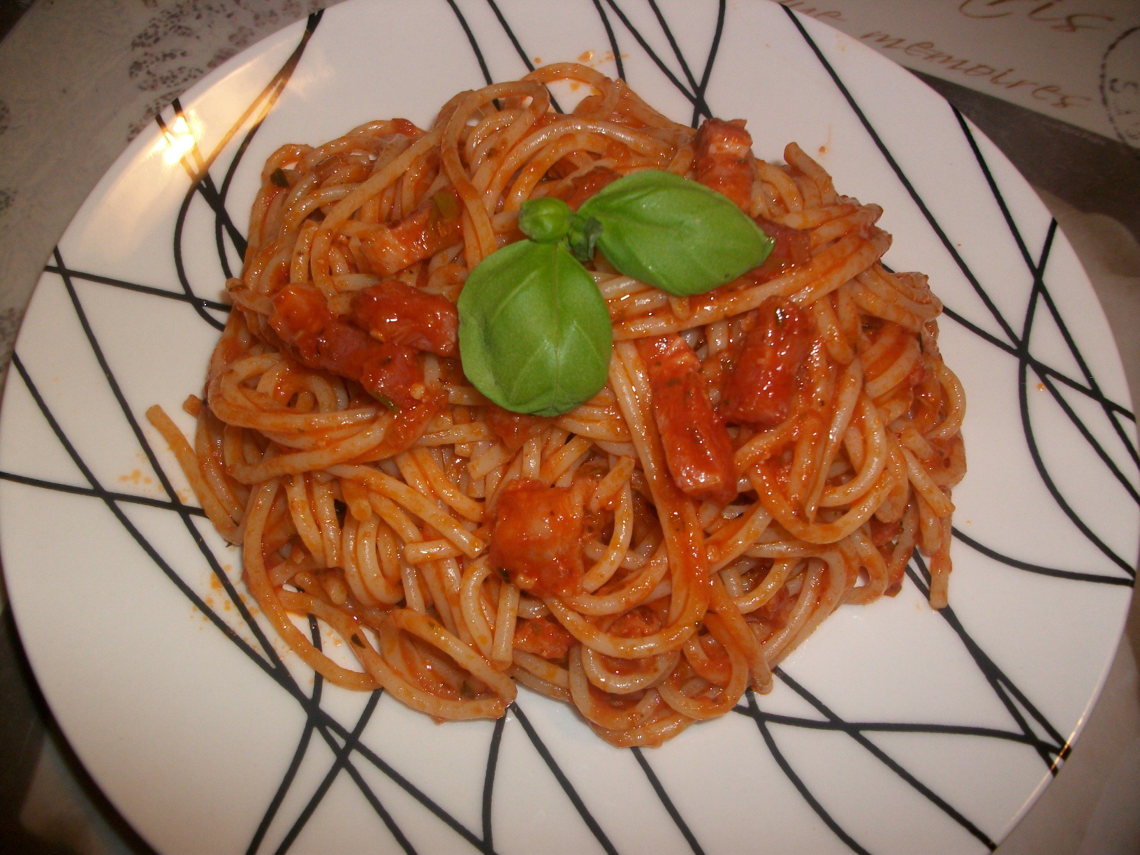 Spaghete cu lard si parmigiano reggiano(parmezan)