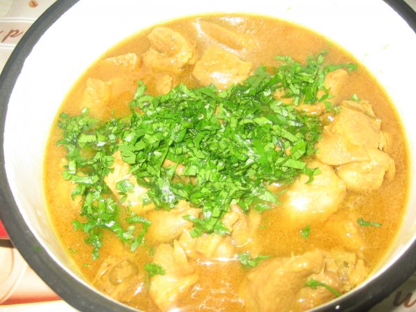 Curry de curcan si orez cu legume