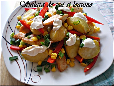 Salata de pui si legume