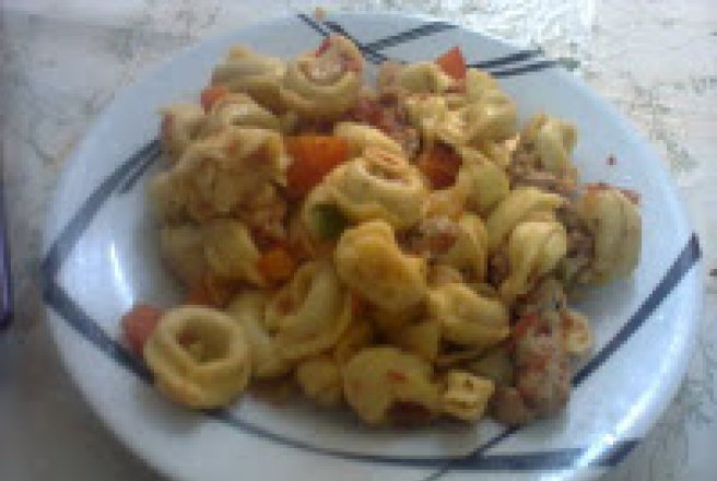 Tortellini cu legume si carne de vita