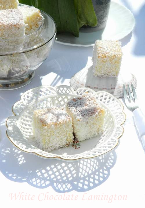 White Chocolate Lamington