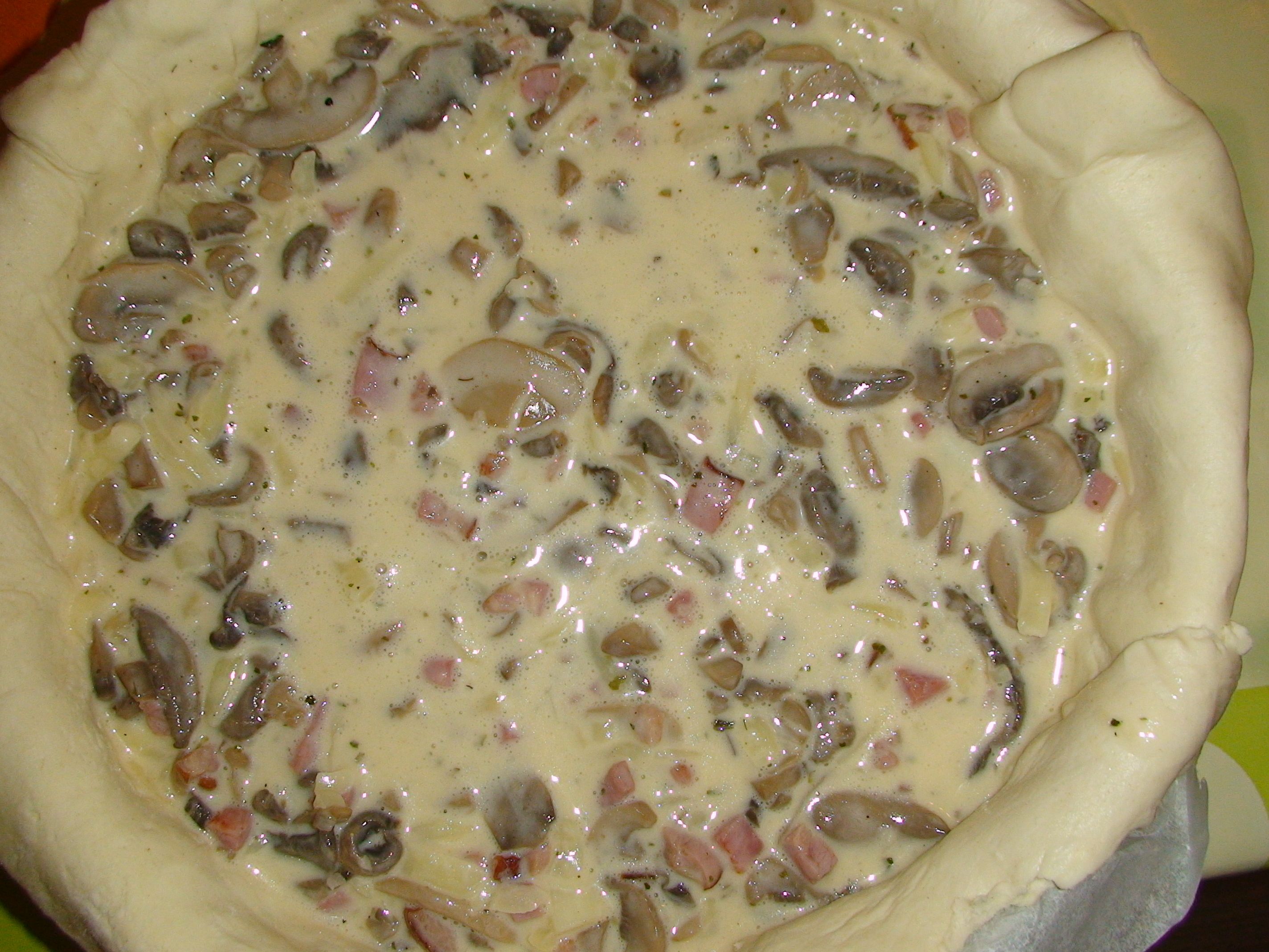 Quiche cu ciuperci