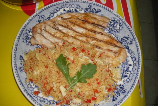 Piept de curcan la gratar cu cuscus