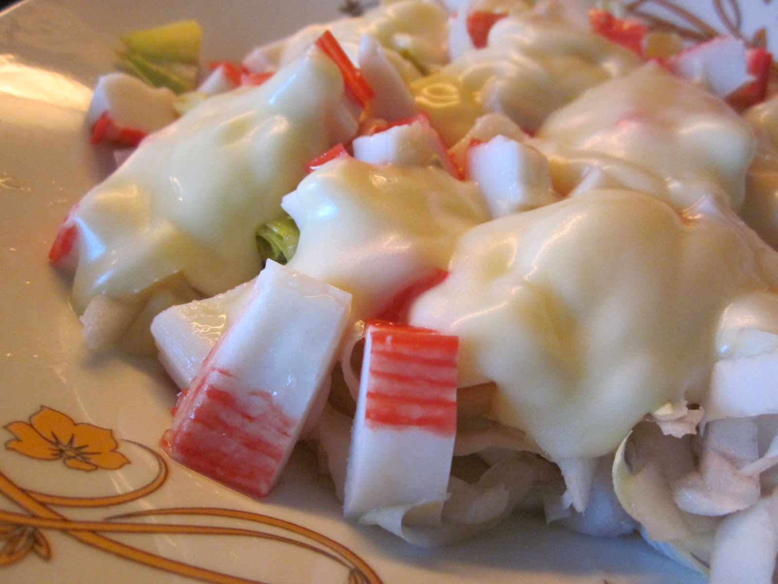 Salata din andive, surimi si maioneza