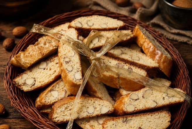 Cantuccini (biscuiti italieni) cu migdale