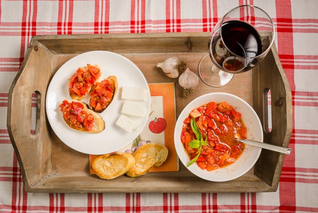 Bruschetta con feta