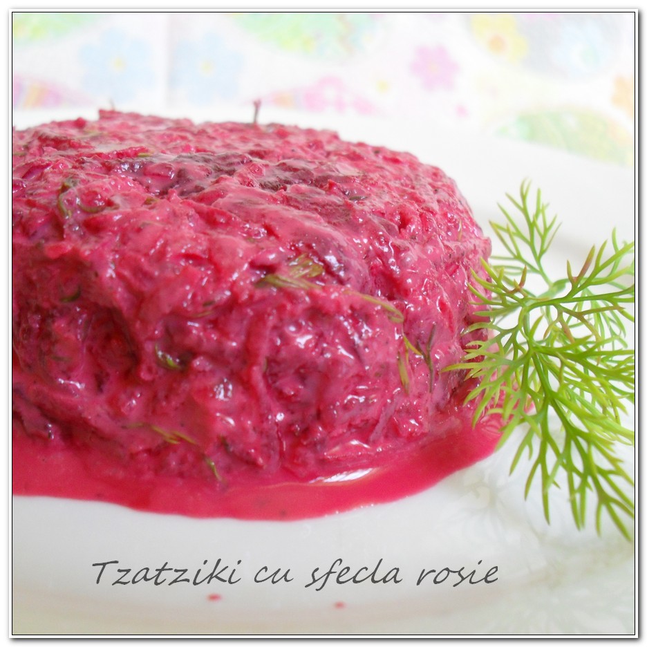 Tzatziki cu sfecla rosie