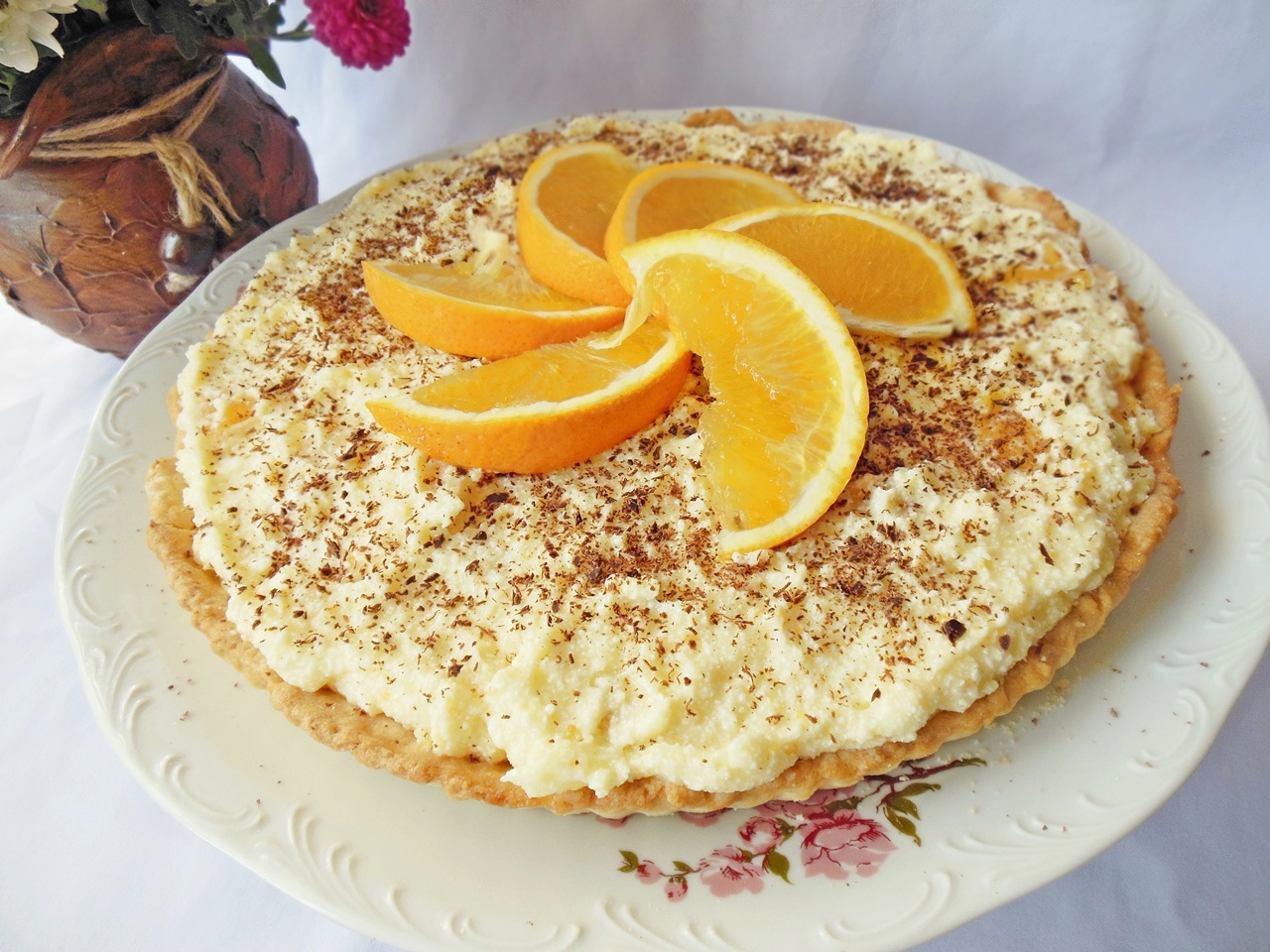 Tarta cu crema de vanilie si branza