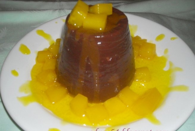 Pudding de cacao pe pat de ananas