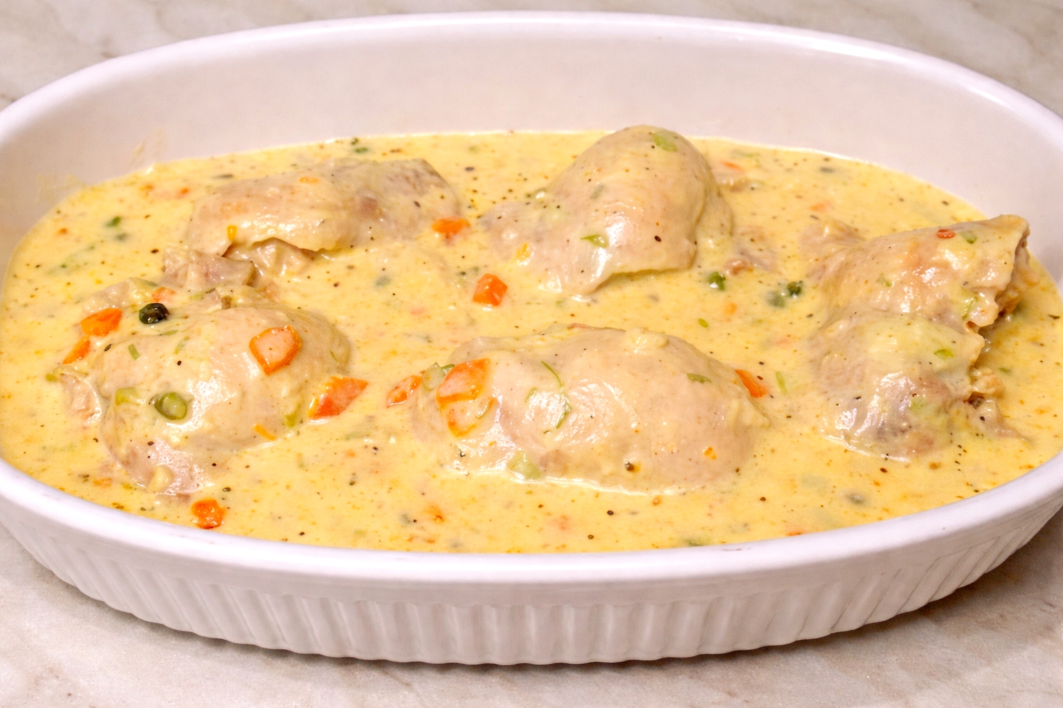 Pui in sos de mustar si capere