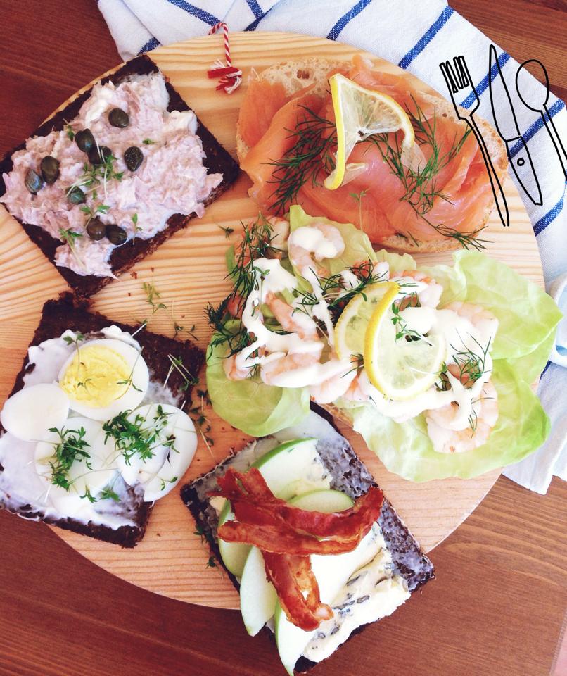 Smørrebrød cu somon