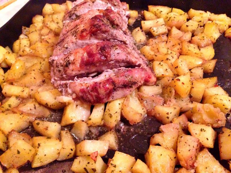 Arista di maiale al forno con patate