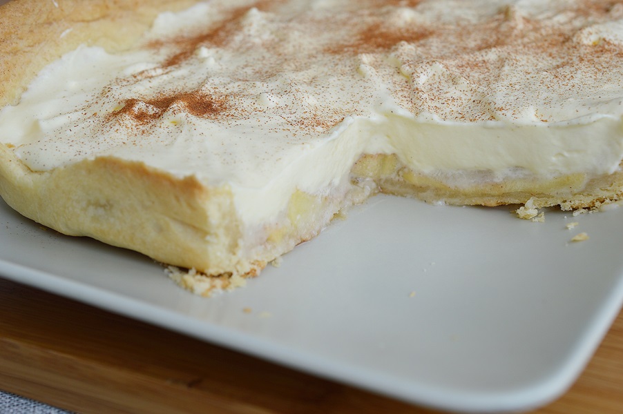 Tarta rustica cu mere si crema de vanilie