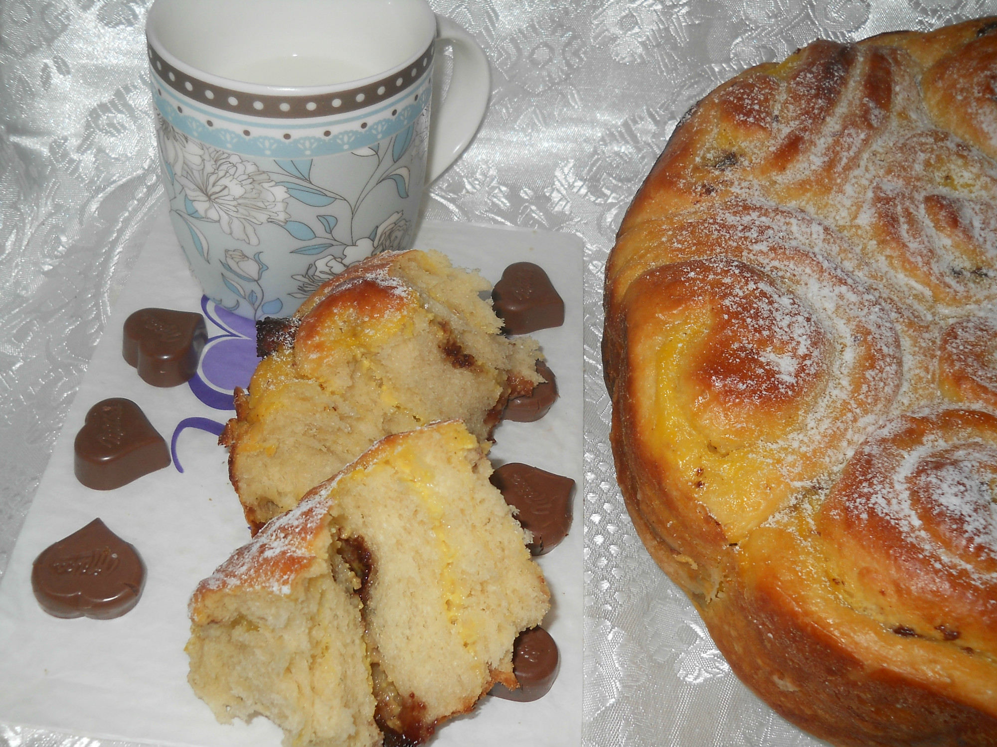 Brioche cu crema de patiserie