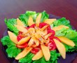 Salata cu rosii,creveti si pepene galben-4