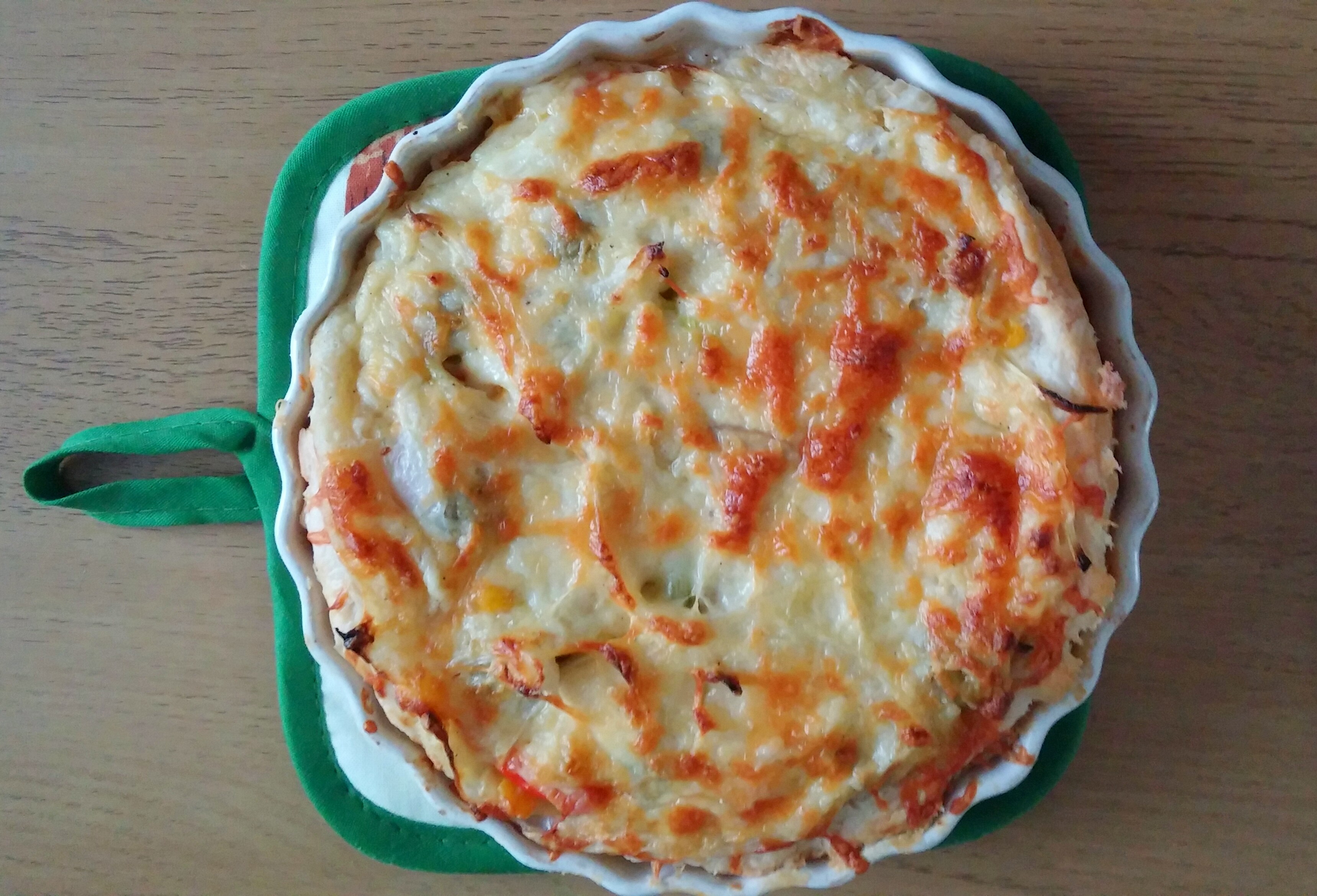 Tarta pufoasa cu legume colorate si cascaval - Sunny cottage puff pastry tart