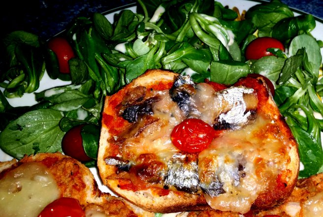 Bruschetta cu sardine