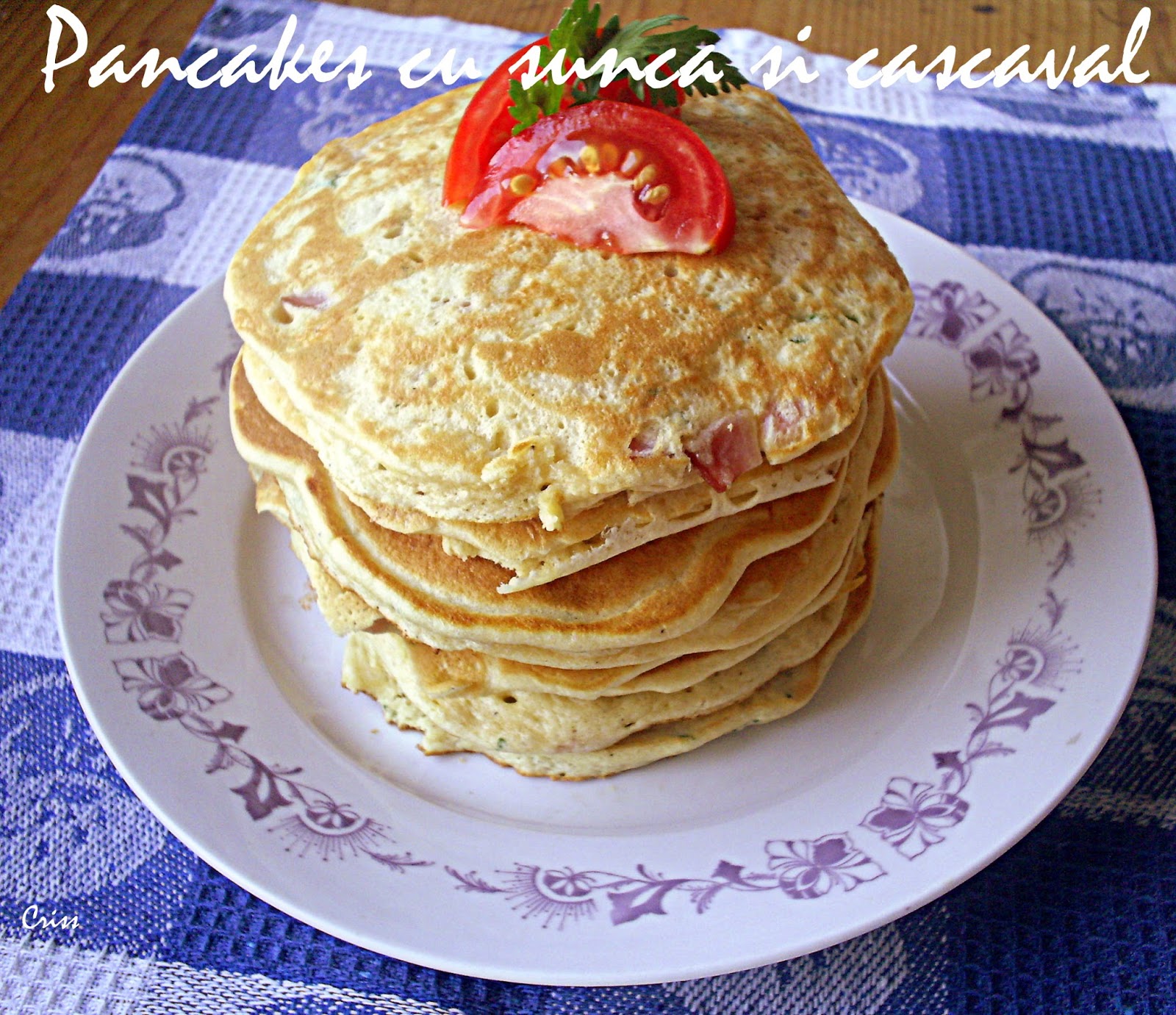 Pancakes cu sunca si cascaval