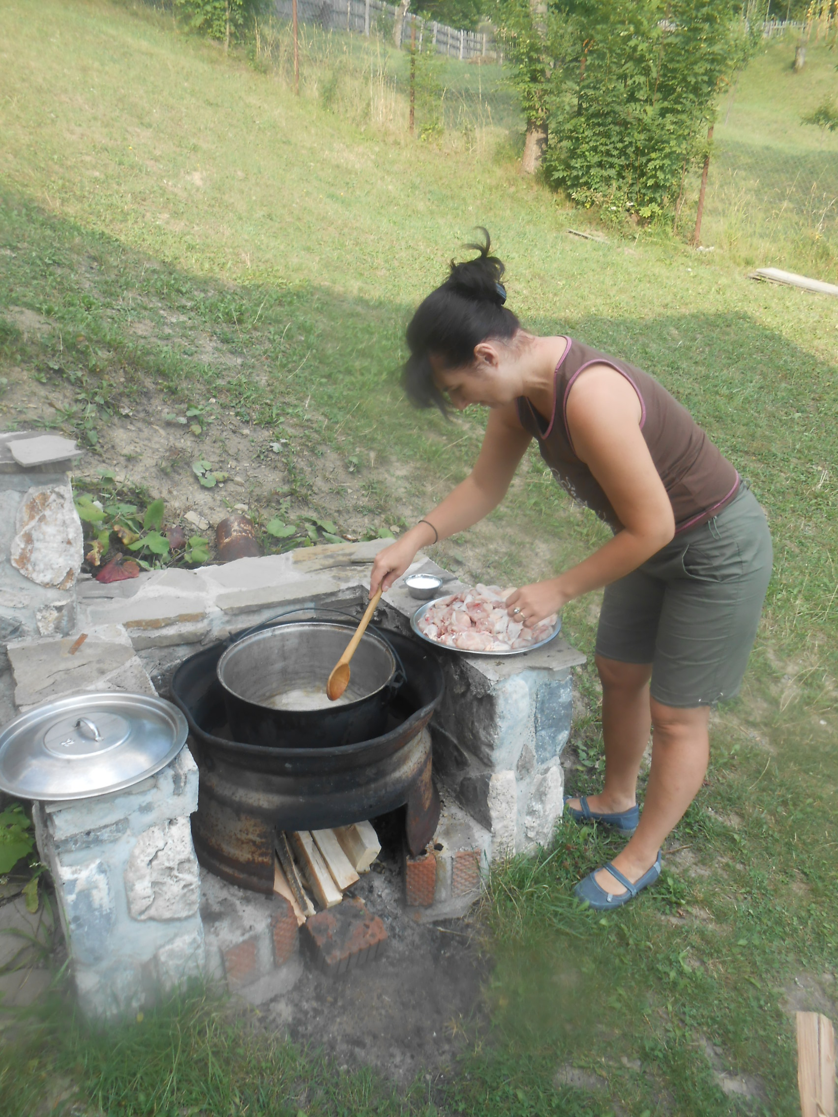 Tocana la ceaun, pe foc de lemne