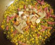 Paste cu legume,pancetta si sos de usturoi-6