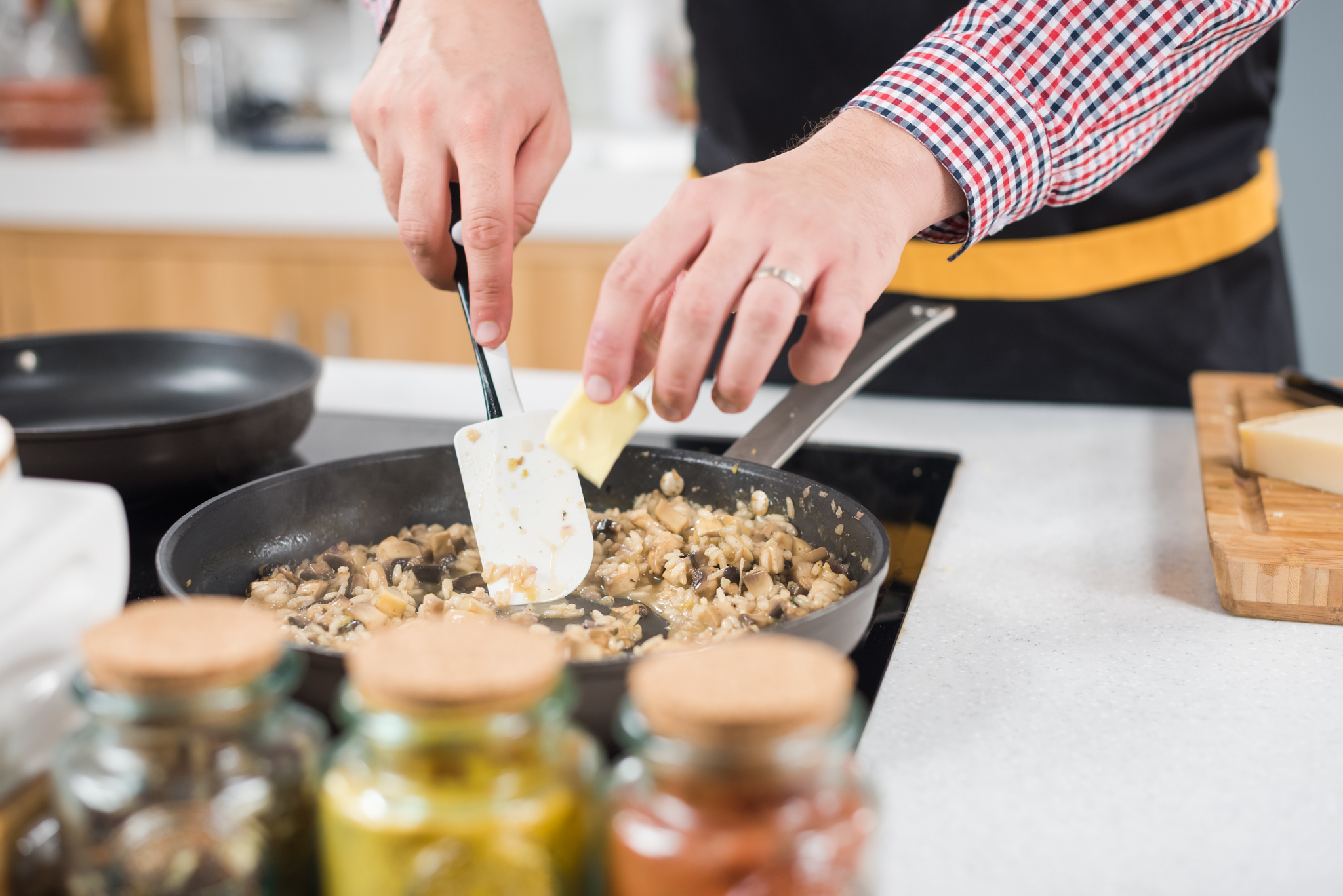 Risotto cu ciuperci, ghimbir si parmezan Delaco