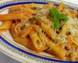 Penne în sos de roșii, cu piept de pui și brânză-0