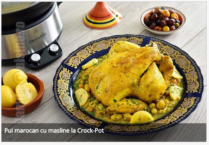 O reteta dementiala de la Jamila Cuisine - Pui marocan cu masline la Crock-Pot