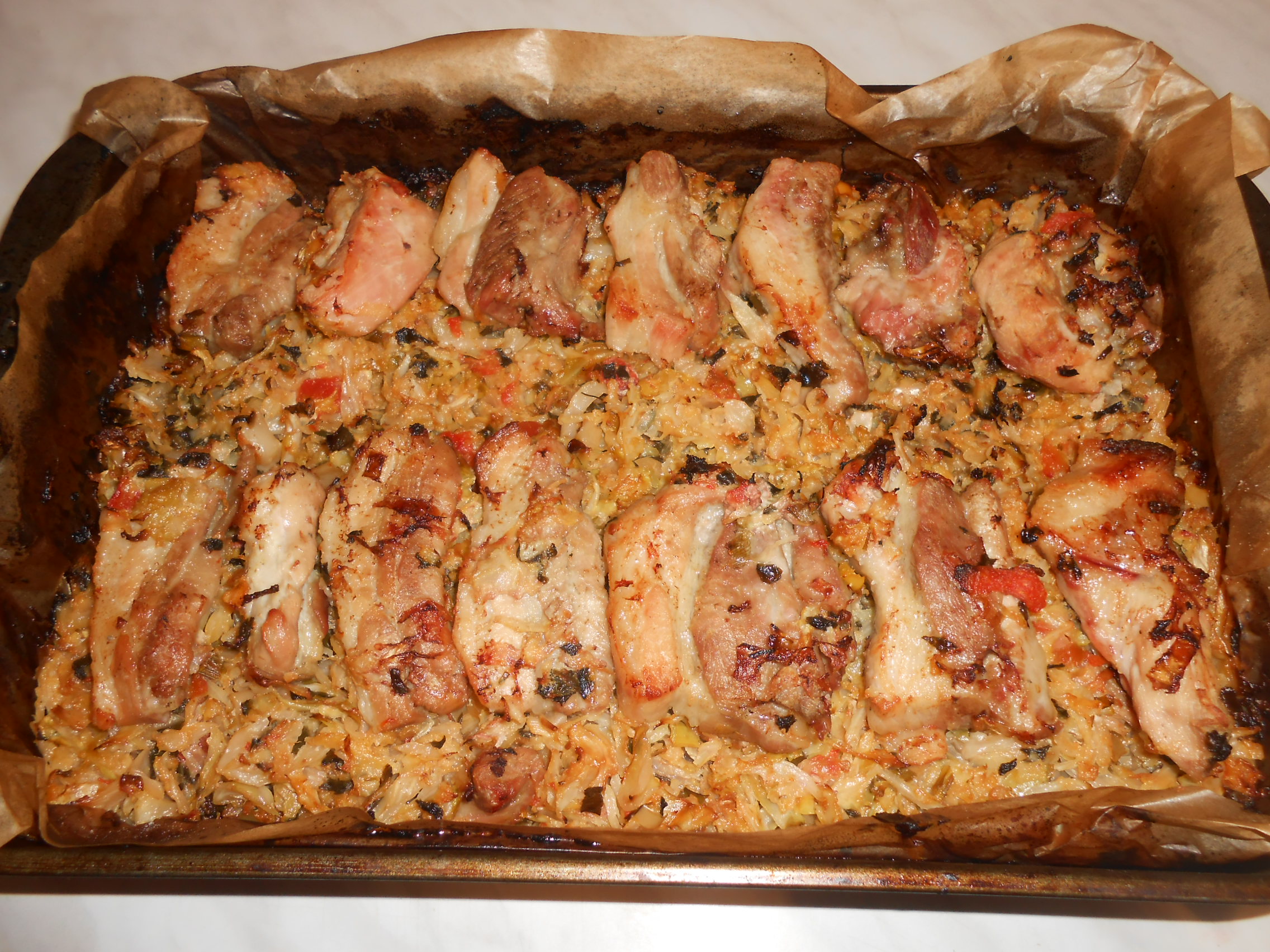 Piept de porc cu varza