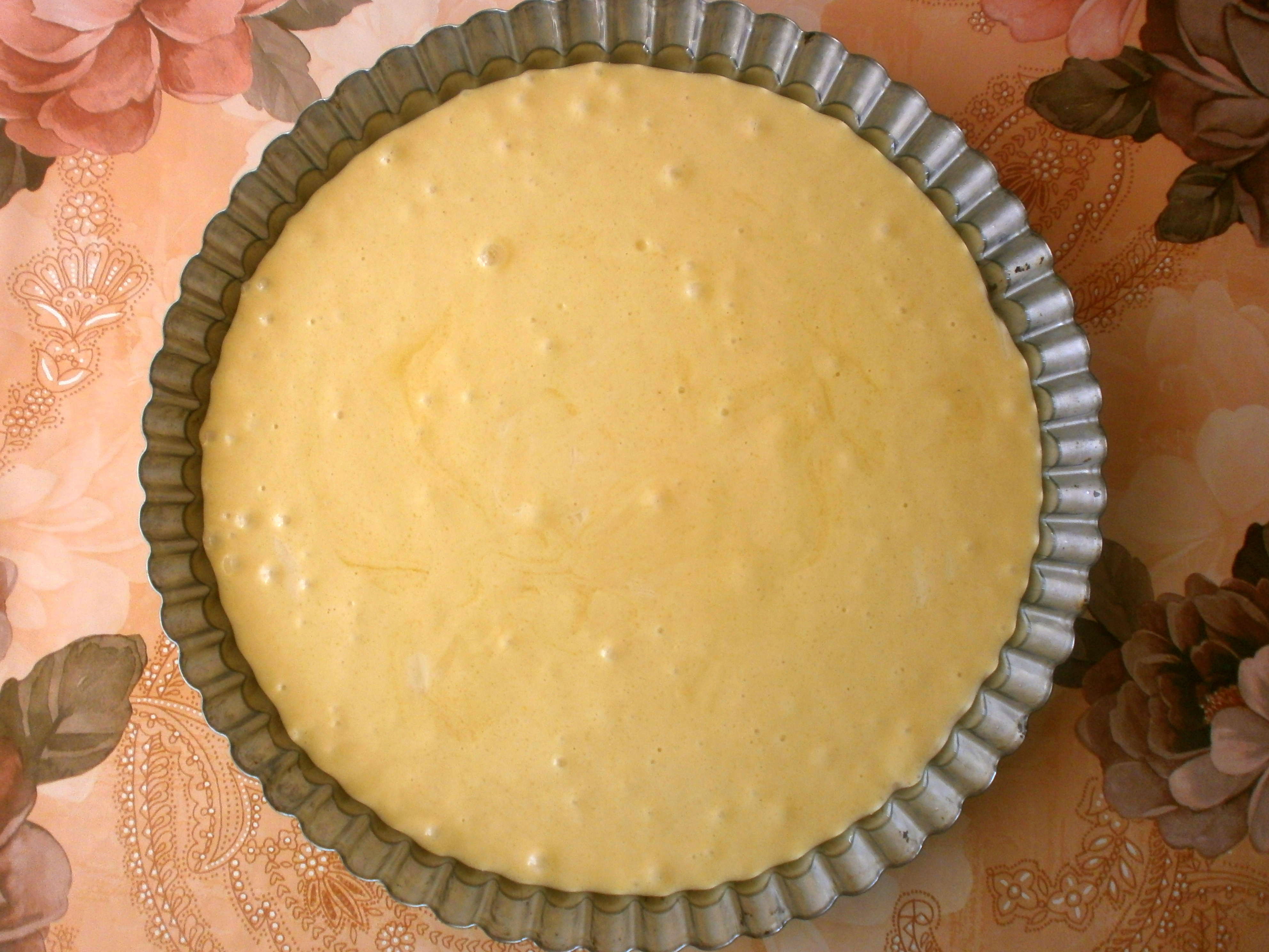 Tarta cu crema de vanilie si pepene galben