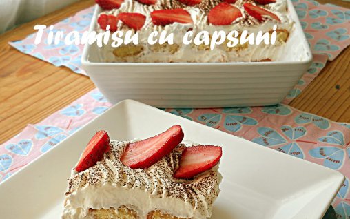 Tiramisu cu capsuni