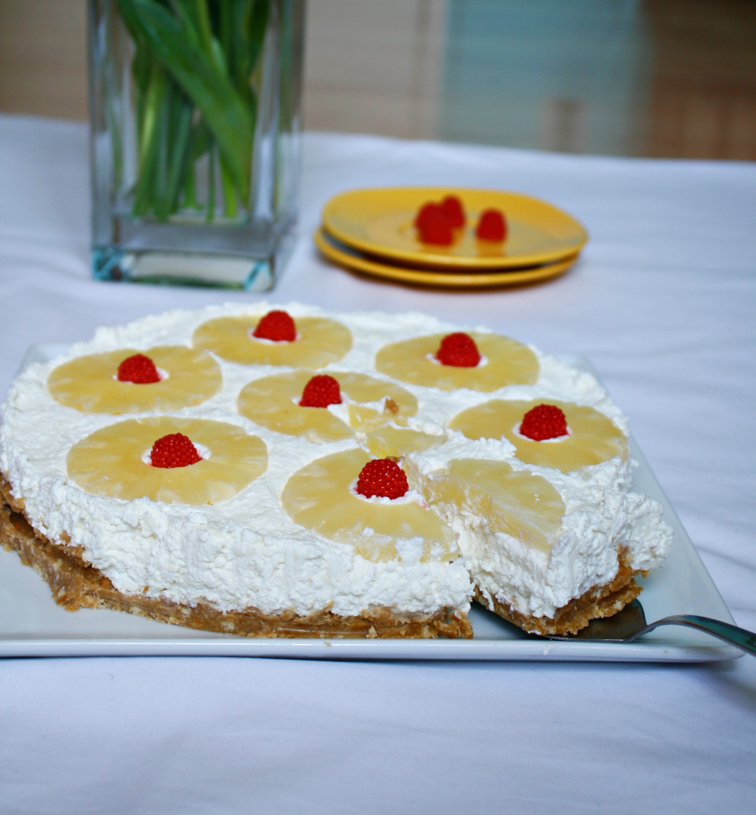 Cheesecake fara coacere cu ananas