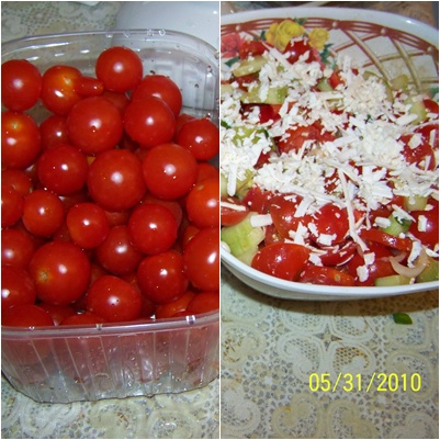 Salata de rosii cherry cu branza