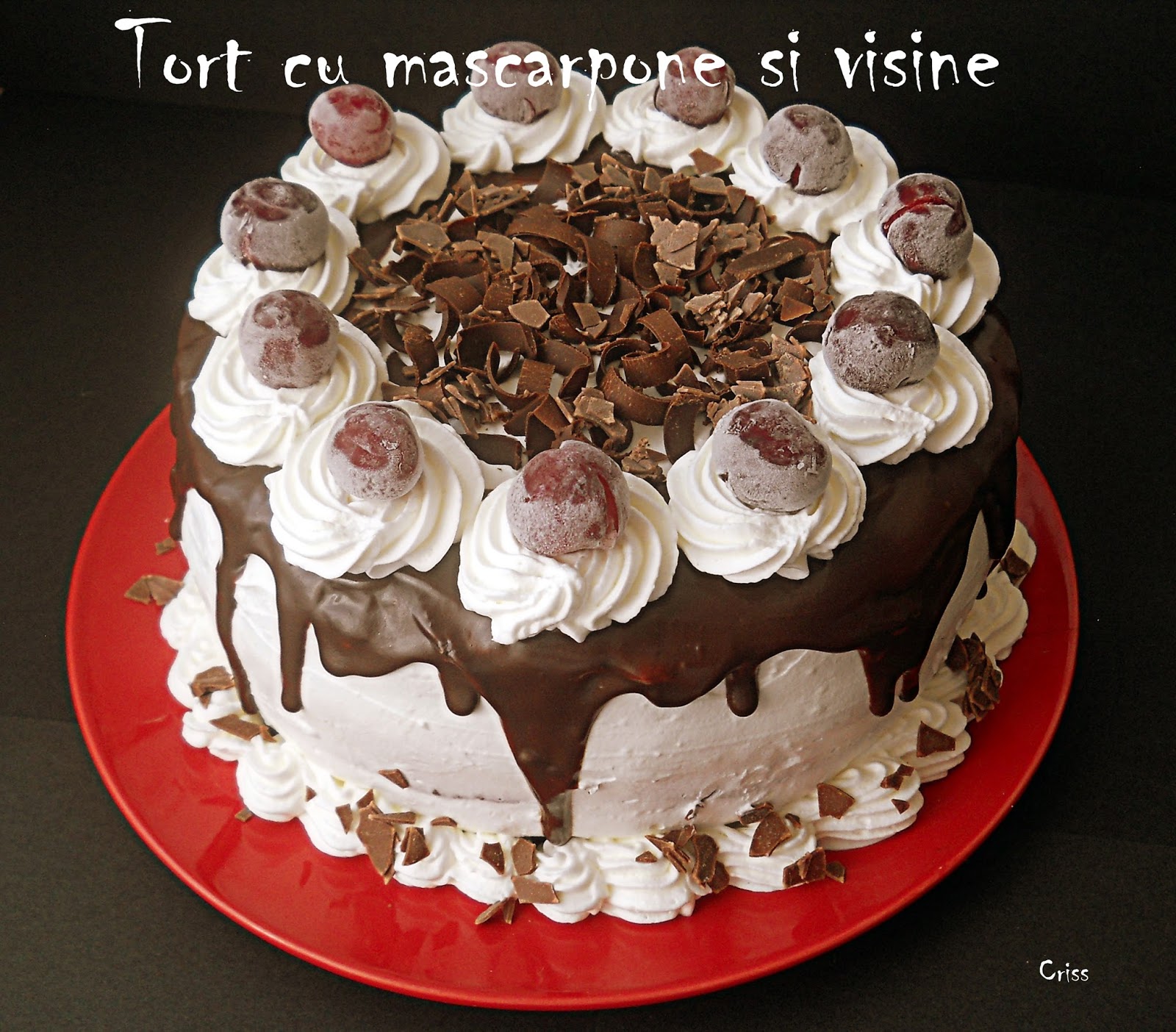 Tort cu mascarpone si visine