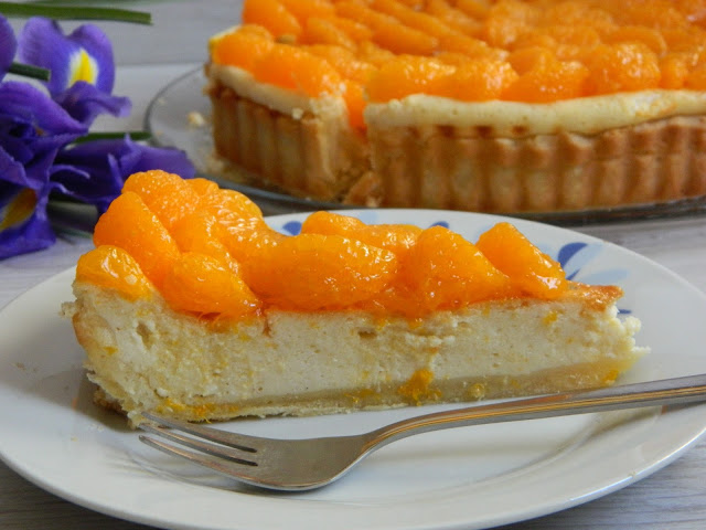 Tarta cu branza dulce si mandarine