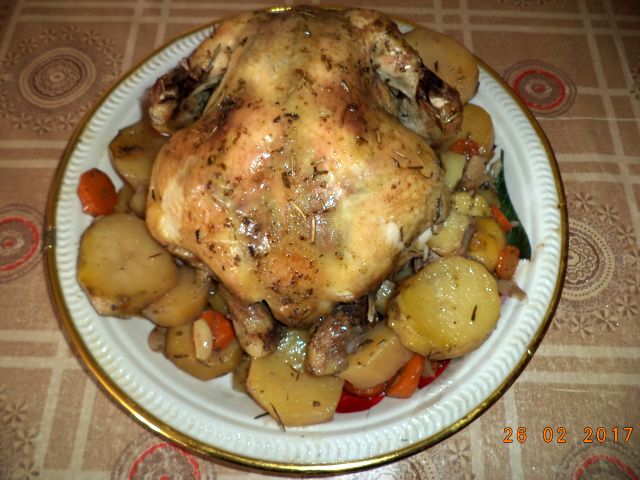 Pui cu legume la punga