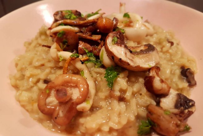 Risotto cu ciuperci la grill