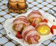 Aperitiv cartofi umpluti cu mozzarella si ou fiert, inveliti in bacon-10