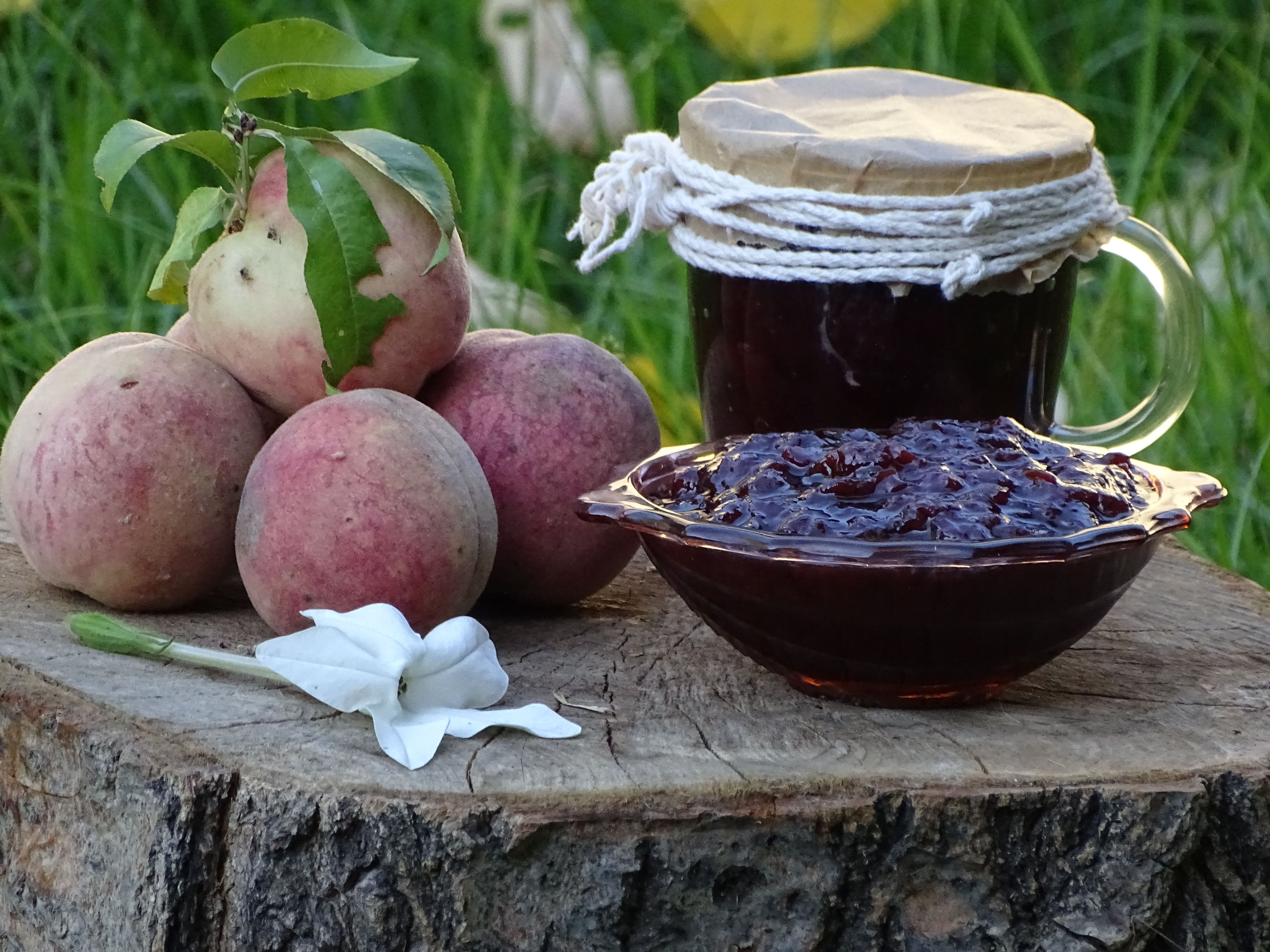 Gem din piersici rosii de gradina