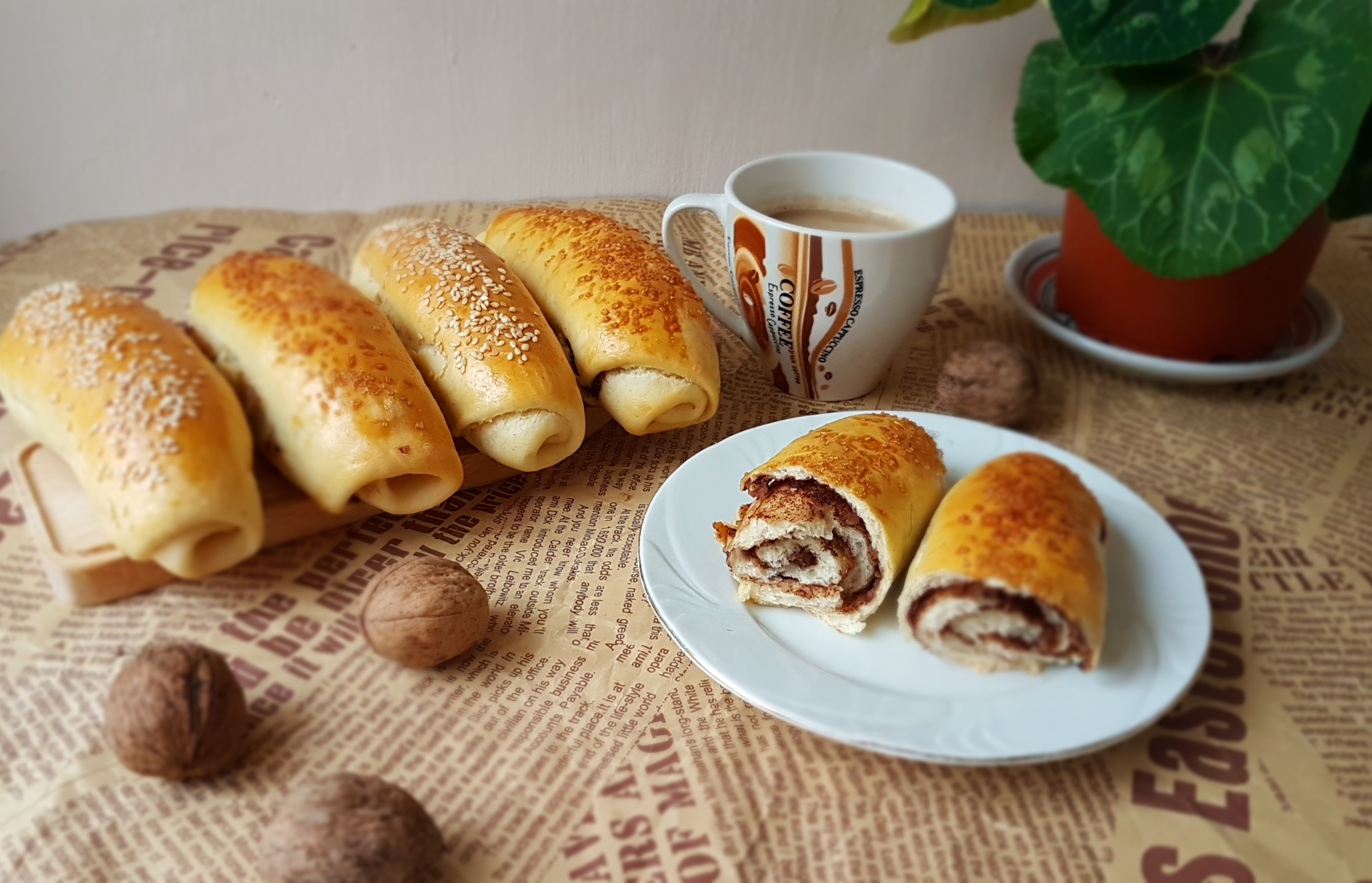 Desert Nutella French Rolls