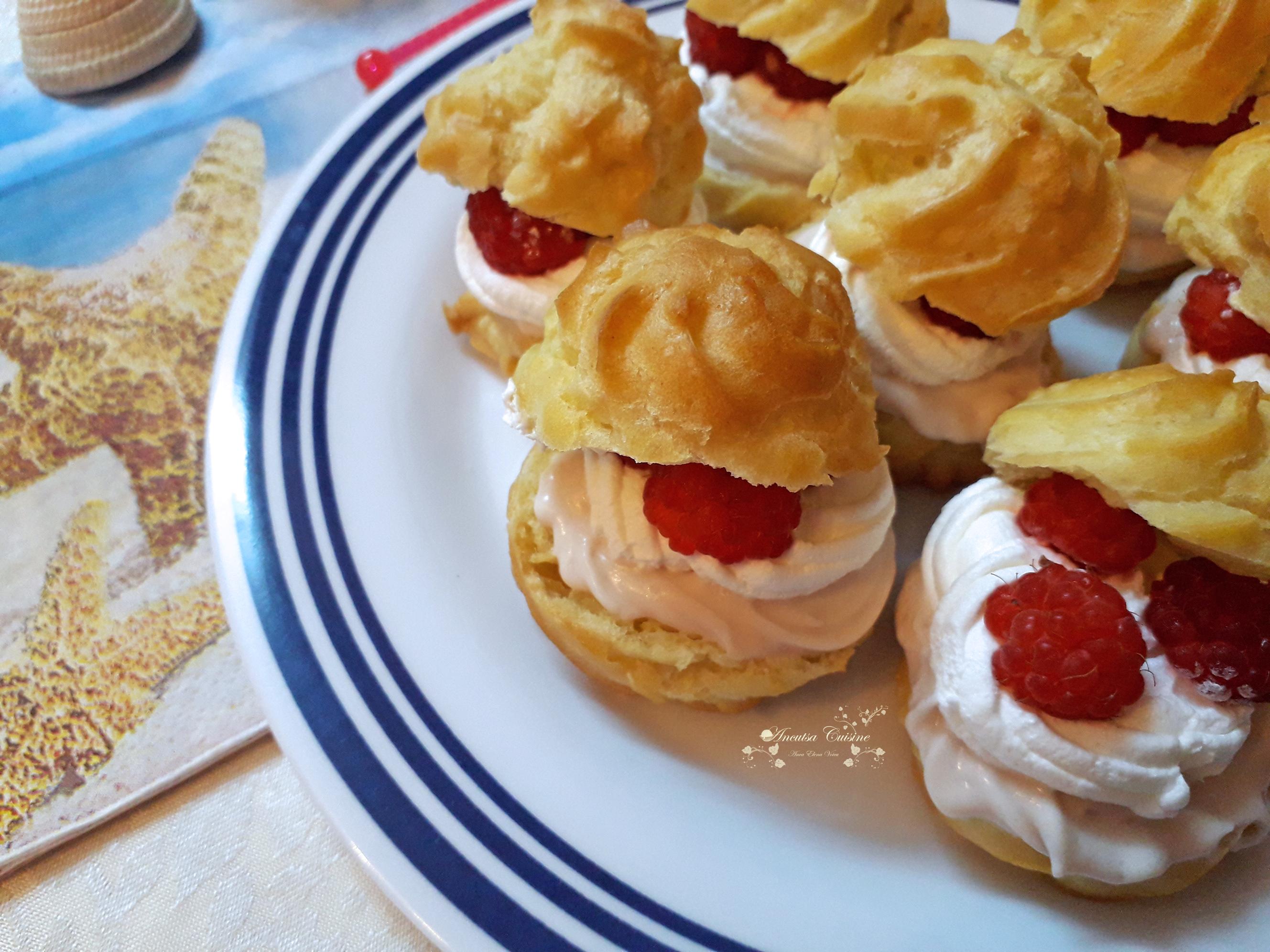 Choux a la framboise