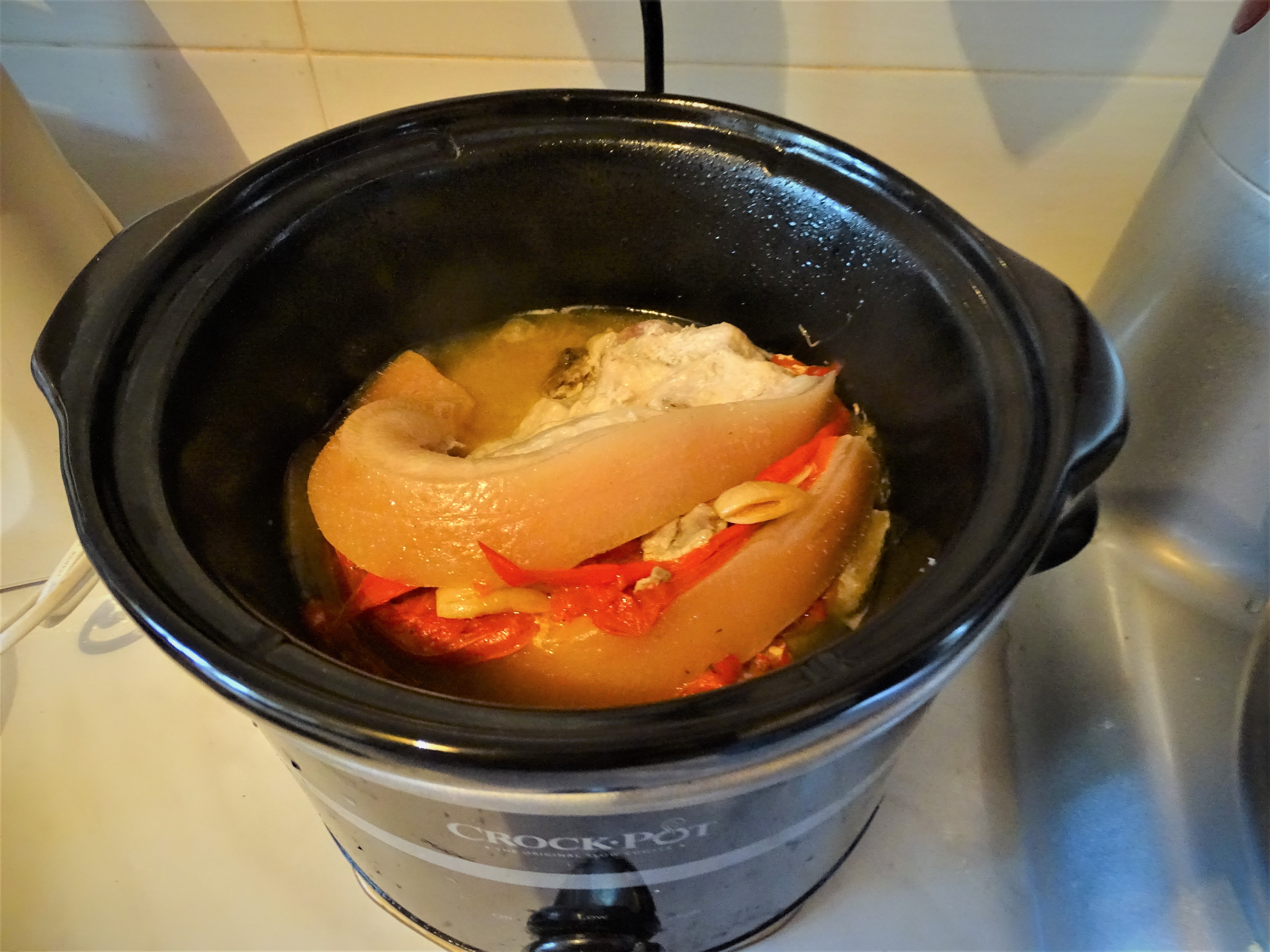 Jambon impanat, gatit la slow cooker Crock-Pot