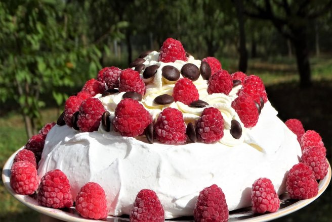 Desert Pavlova, cu rochie de vara intr-o toamna