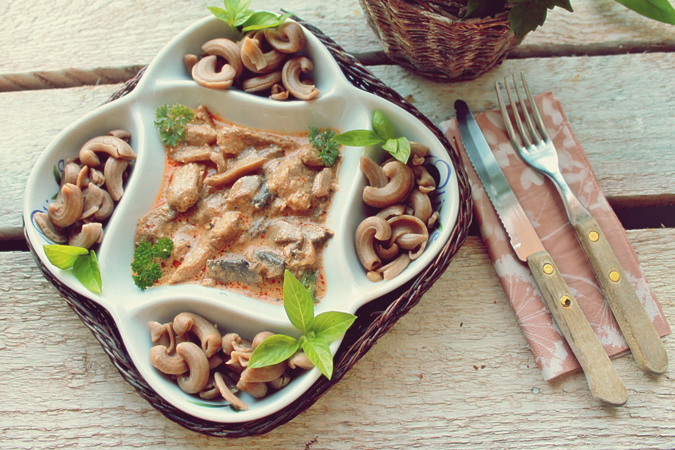 Stroganoff din carne de porc si ciuperci la slow cooker Crock Pot