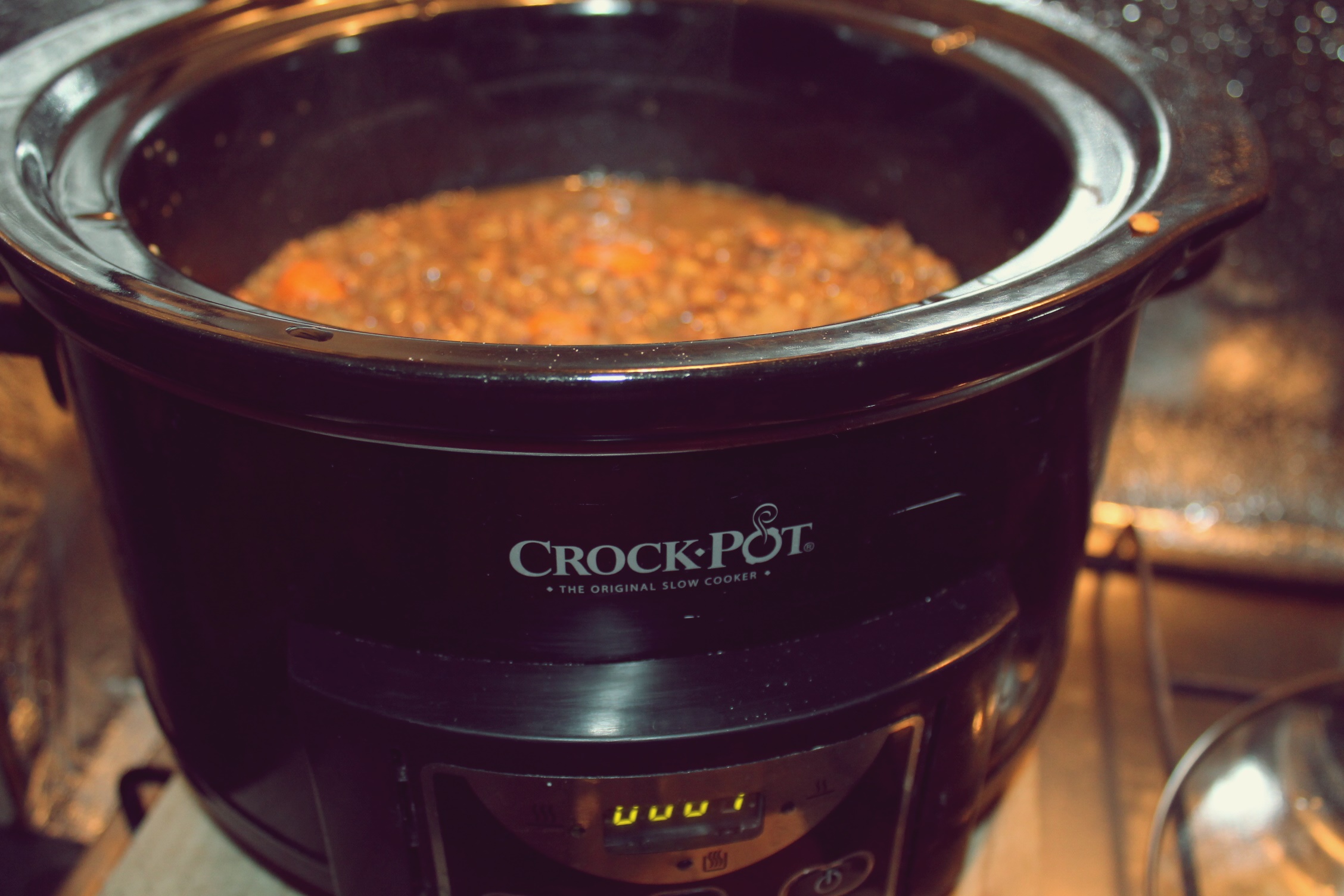 Curry din linte si spanac la slow cooker Crock Pot