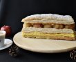 Desert Mille feuille cu crema de vanilie si mere coapte-9