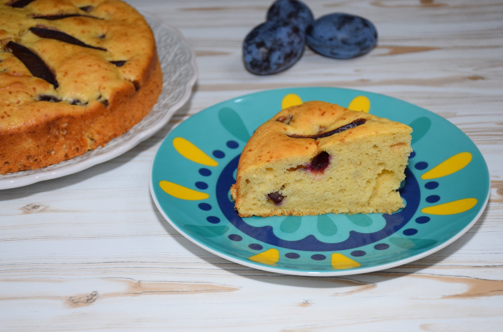 Desert prajitura cu prune si mascarpone