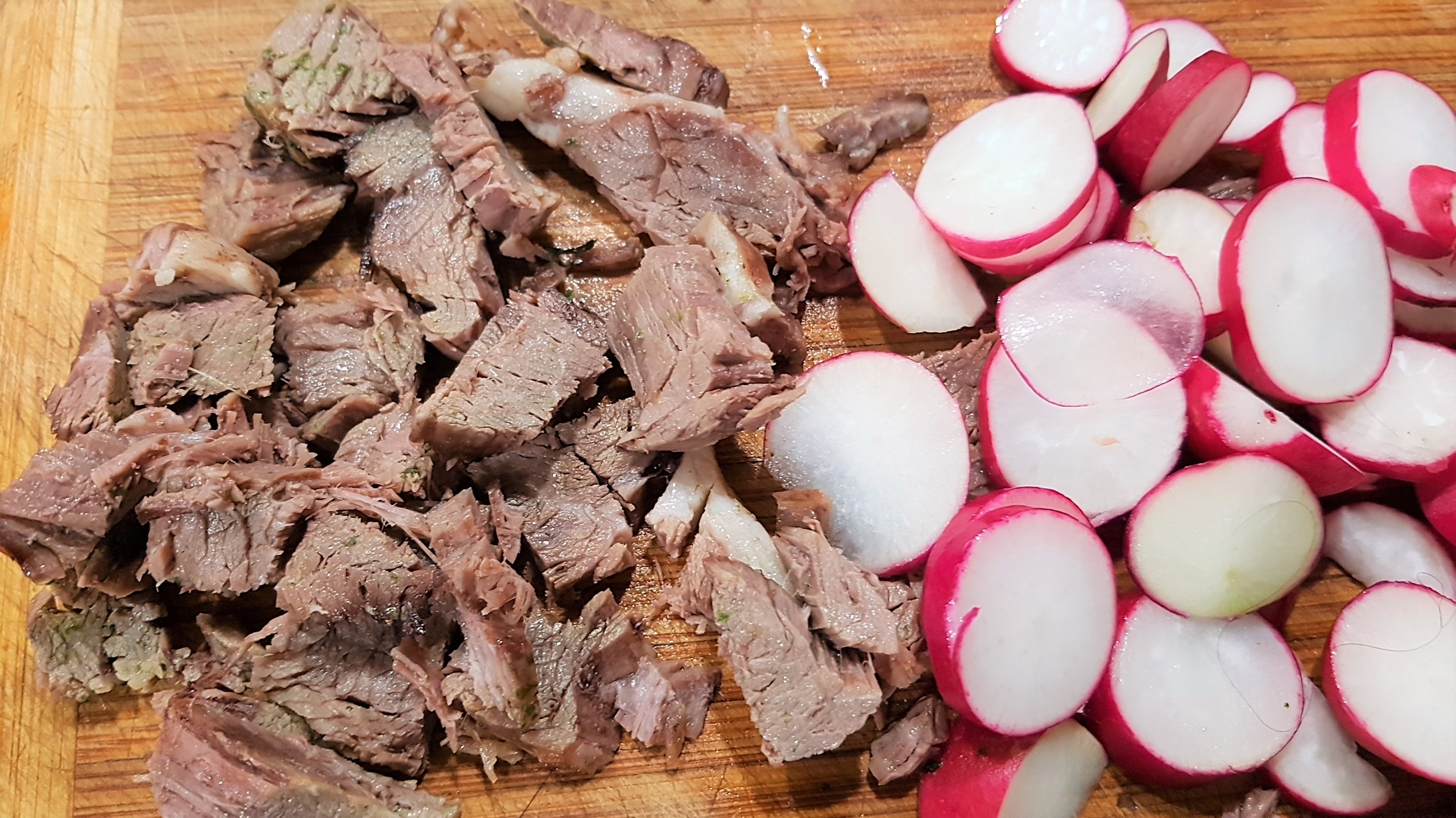 Salata de fasole verde cu carne de vitel