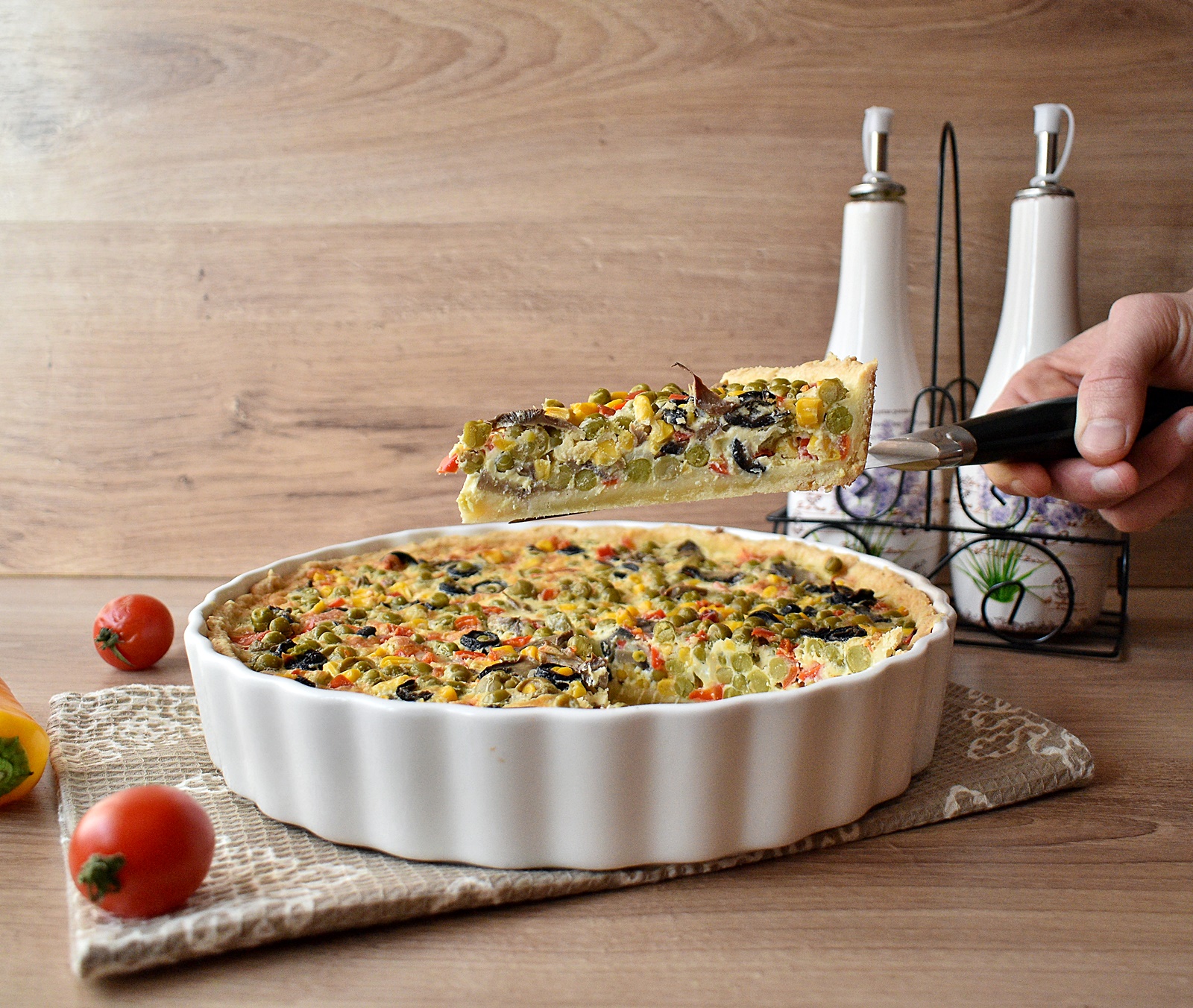 Aperitiv quiche cu legume