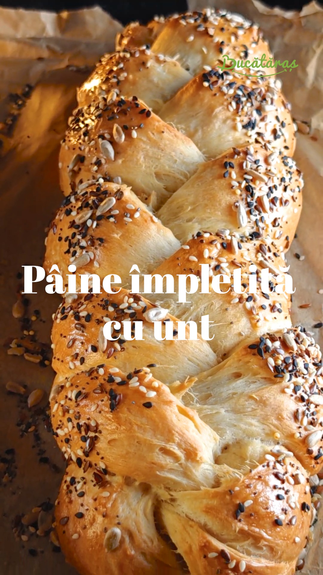 Pâine împletită cu unt și lapte - Pufoasă și gustoasă